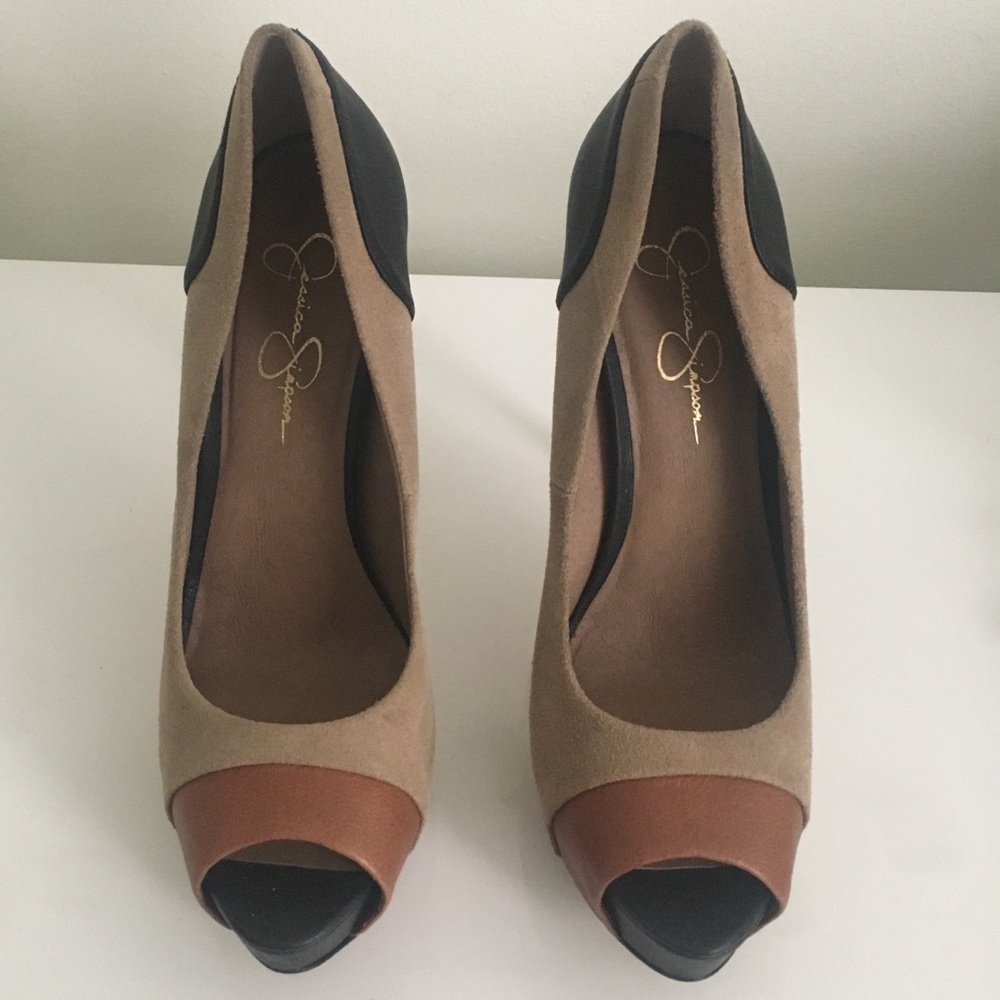 Jessica Simpson Peep Toe Heels - Size 10